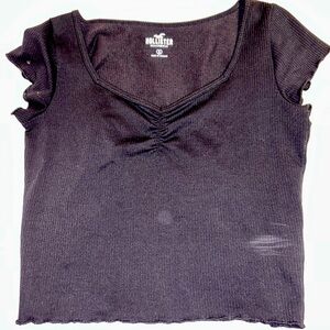 Hollister Lettuce Trim Crop Tee